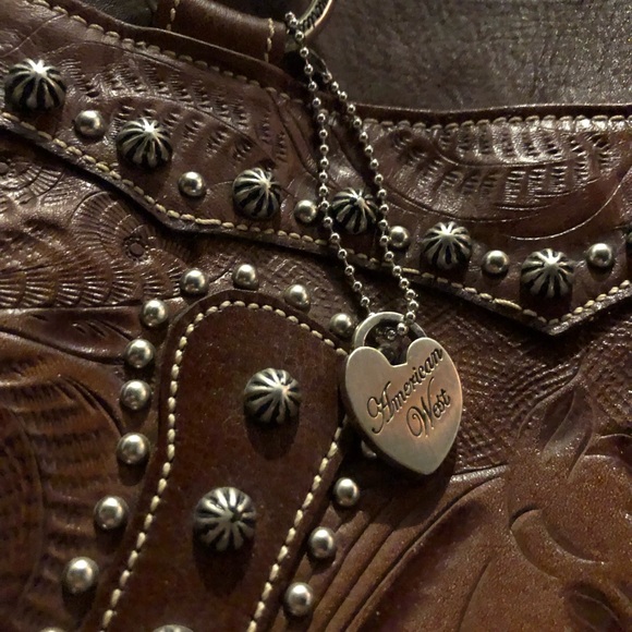 American West Hand tooled leather purse ✨💫🐴 - Picture 2 of 10